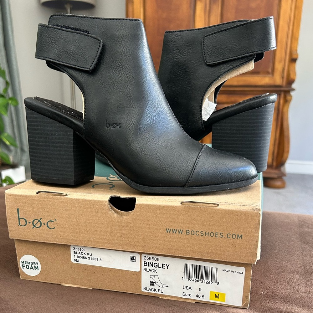 NEW NIB b.o.c. Bingley Black Ankle Boots 9 40.5